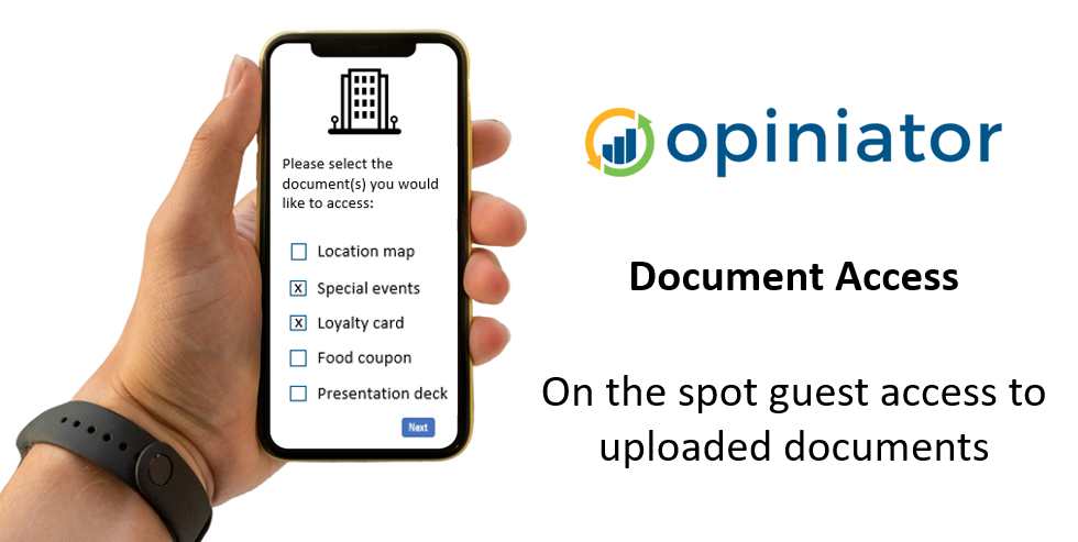 Document Access via the cell phone during feedback